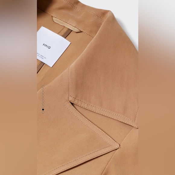 MANGO Flowy Label Trench - Picture 9 of 15